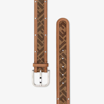 FENDI Brown fabric belt outlook