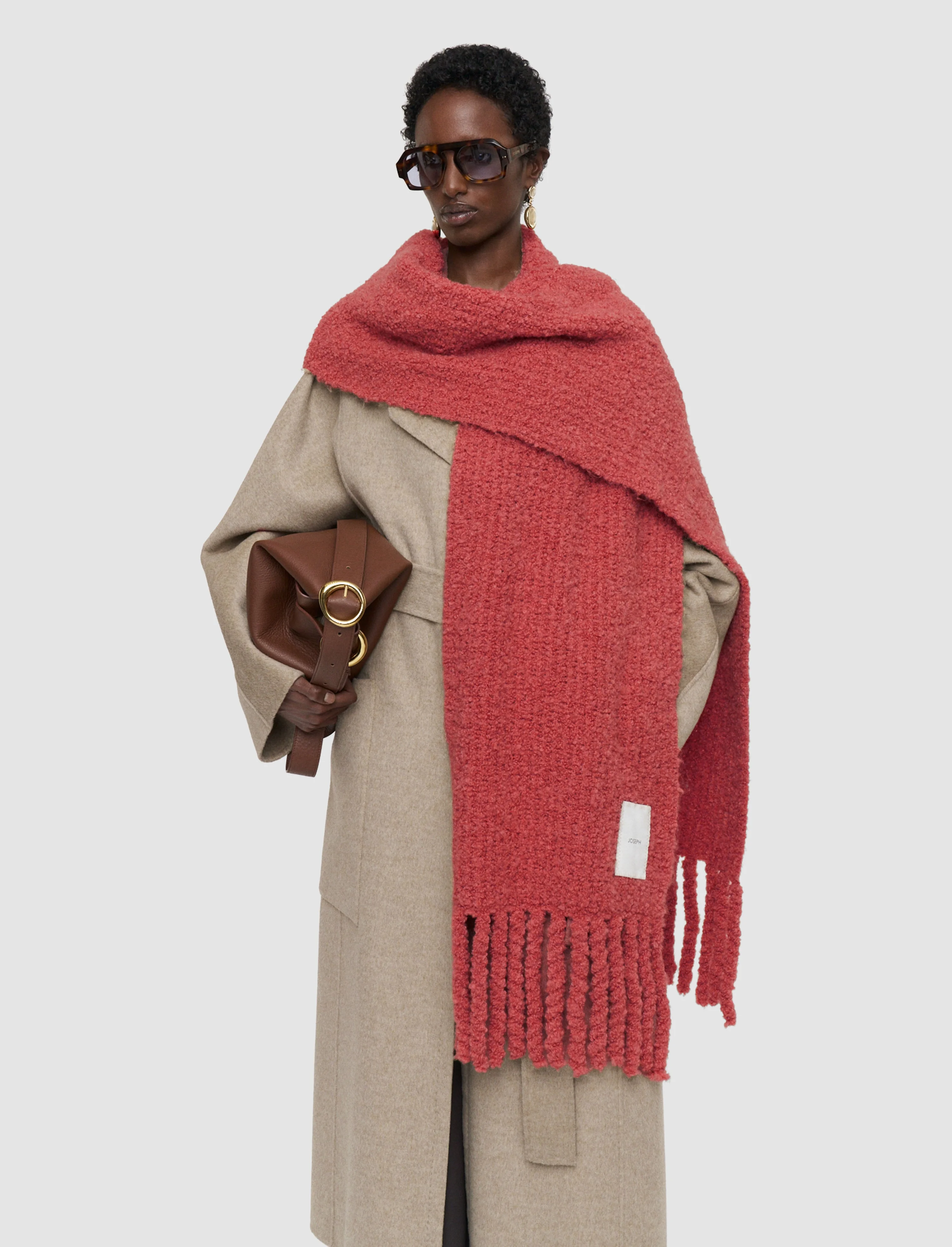 Bouclé Knit Scarf - 1