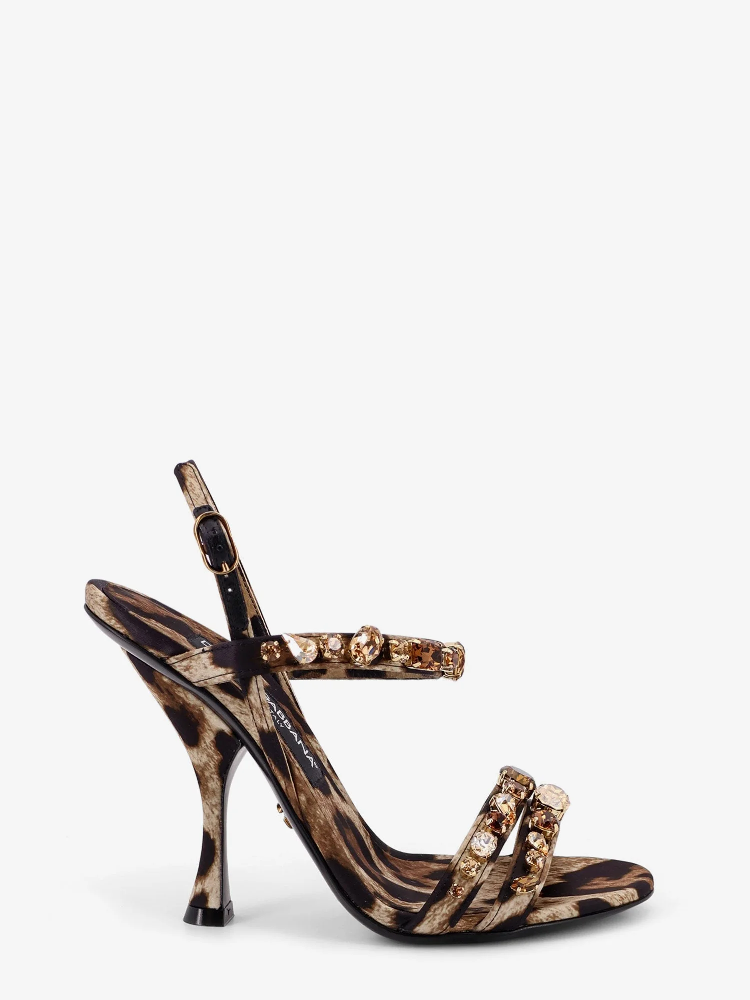 Dolce & Gabbana Women Satin Sandals With Animal Print - 1
