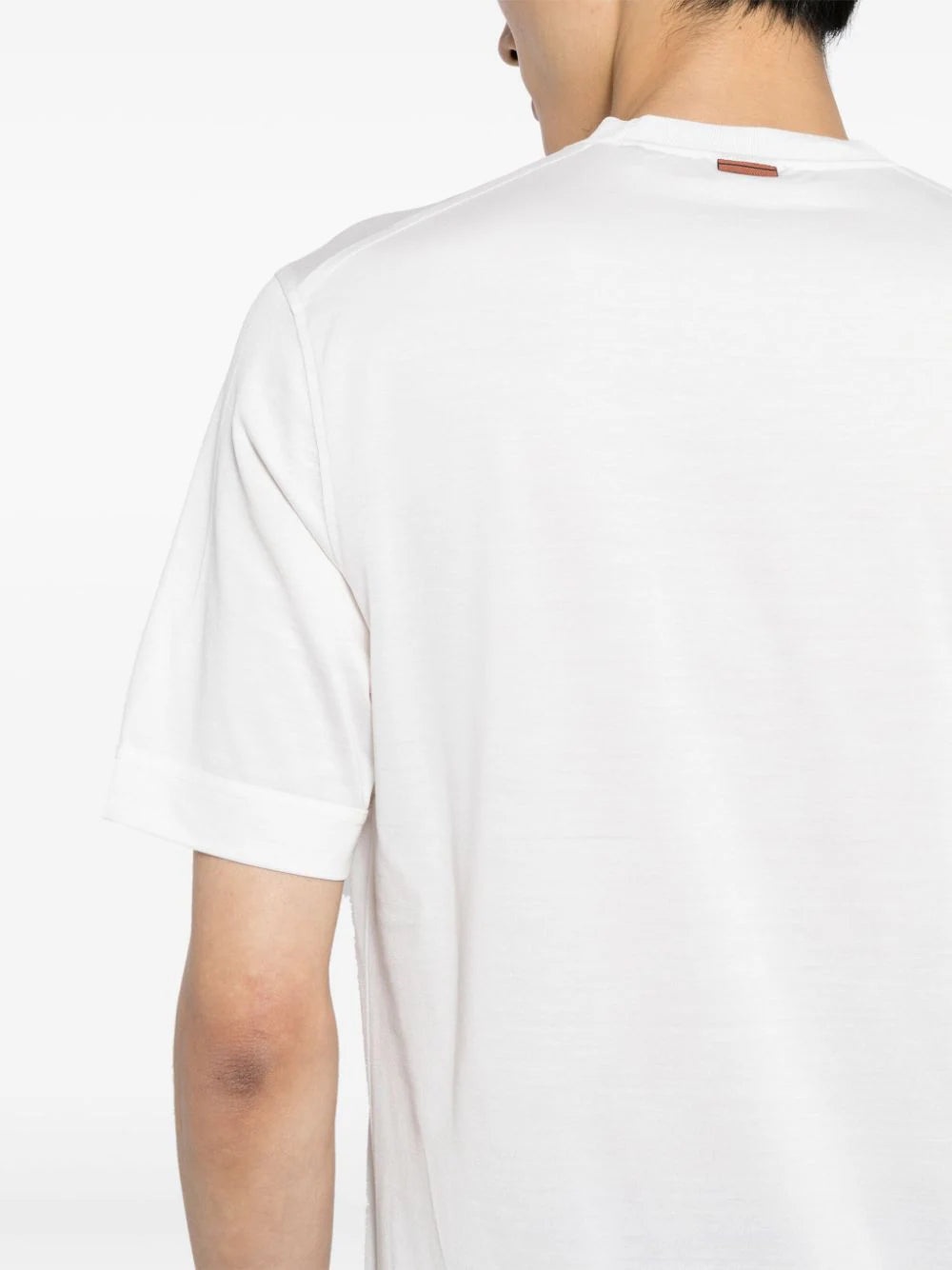 CREW-NECK SILK-BLEND T-SHIRT - 4