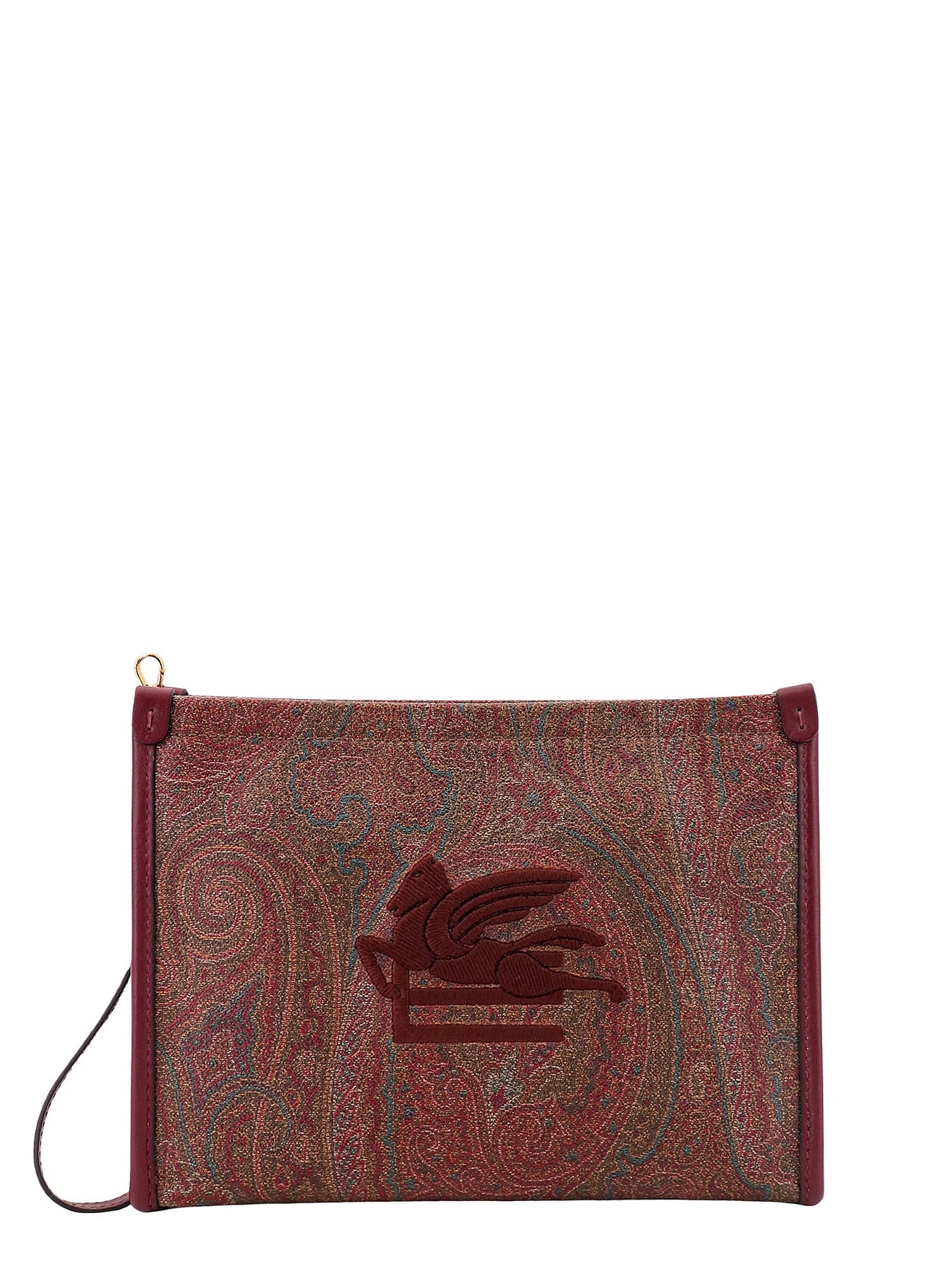 Coated canvas clutch with Paisley motif - 1