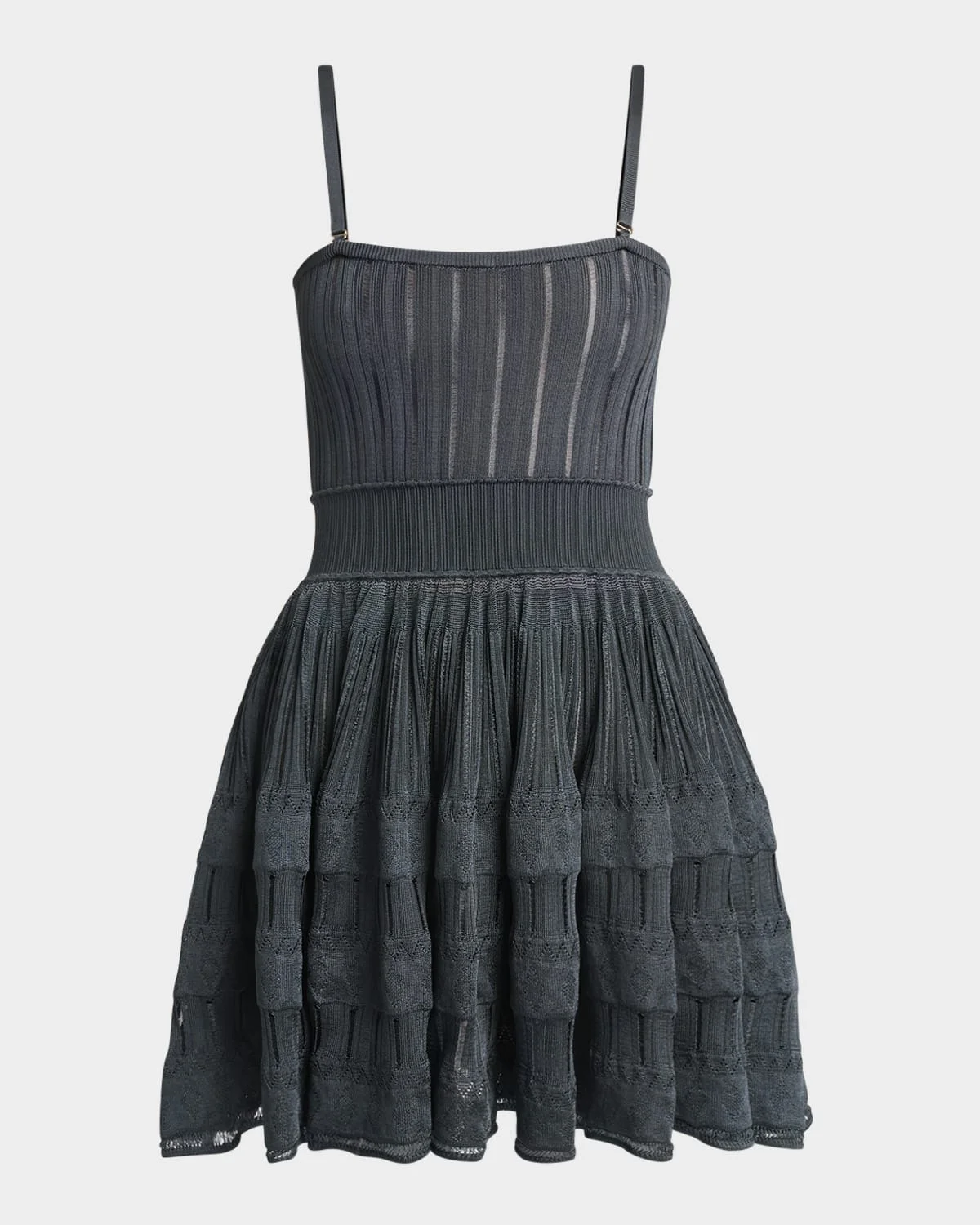 A-Line Crinoline Mini Dress with Removable Straps - 1