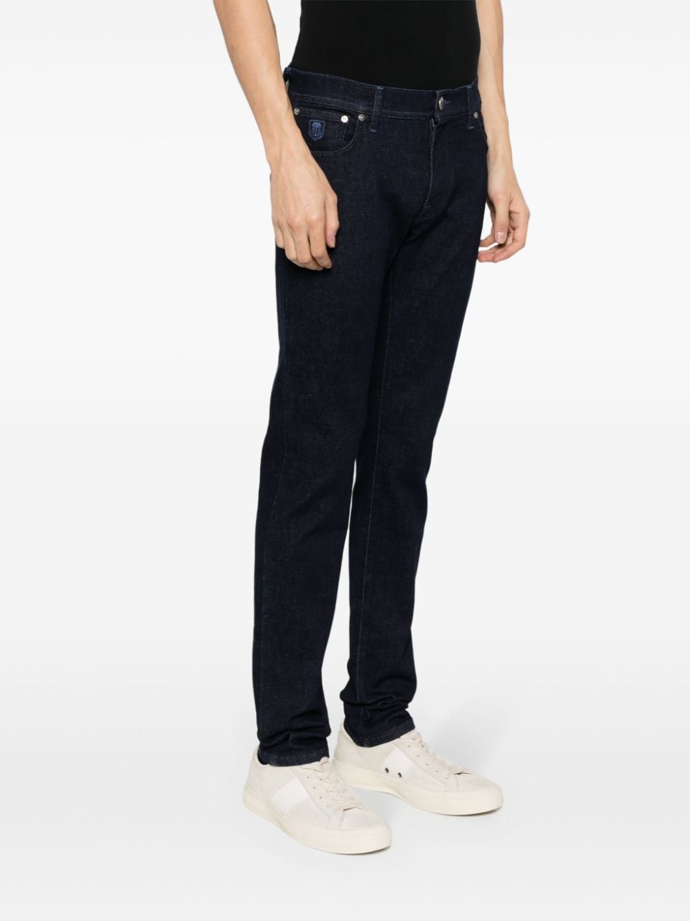 logo-appliquÃ© straight-leg jeans - 3