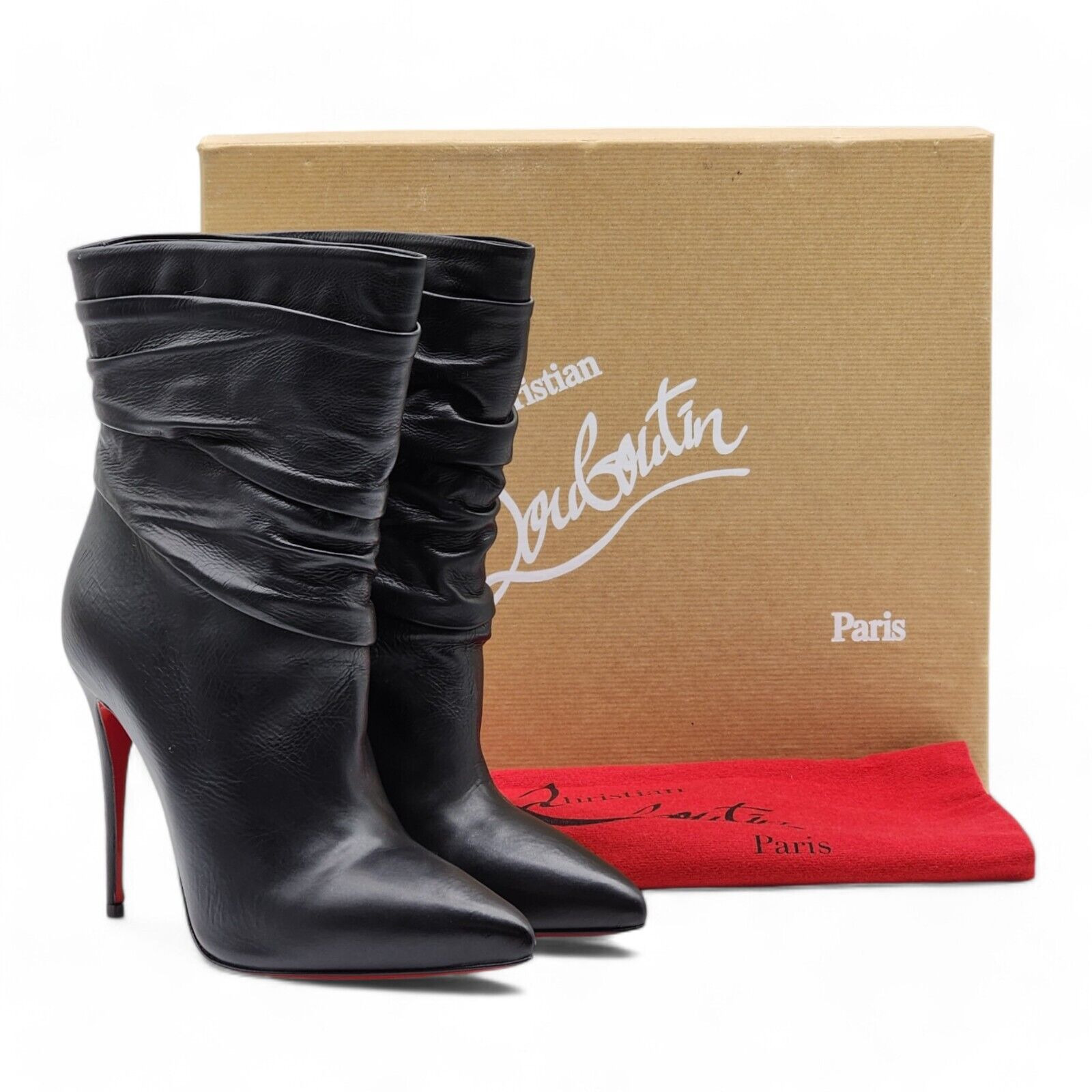 Christian Louboutin Ishtar Boots 100mm - Leather - Black EU 35.5 US 5 - 3