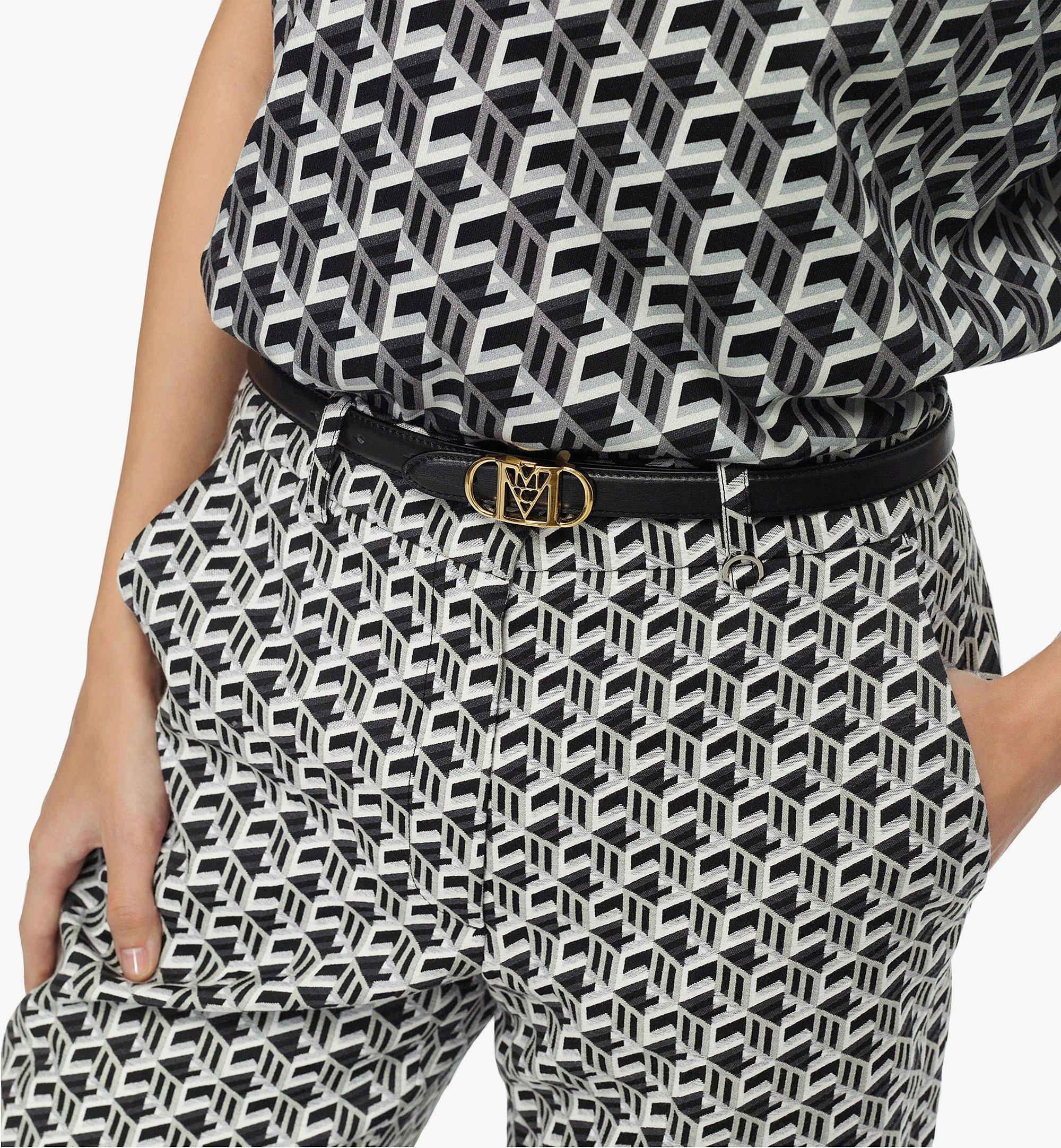 Mode Travia Sliding Buckle Reversible Belt in Embossed Leather - 5