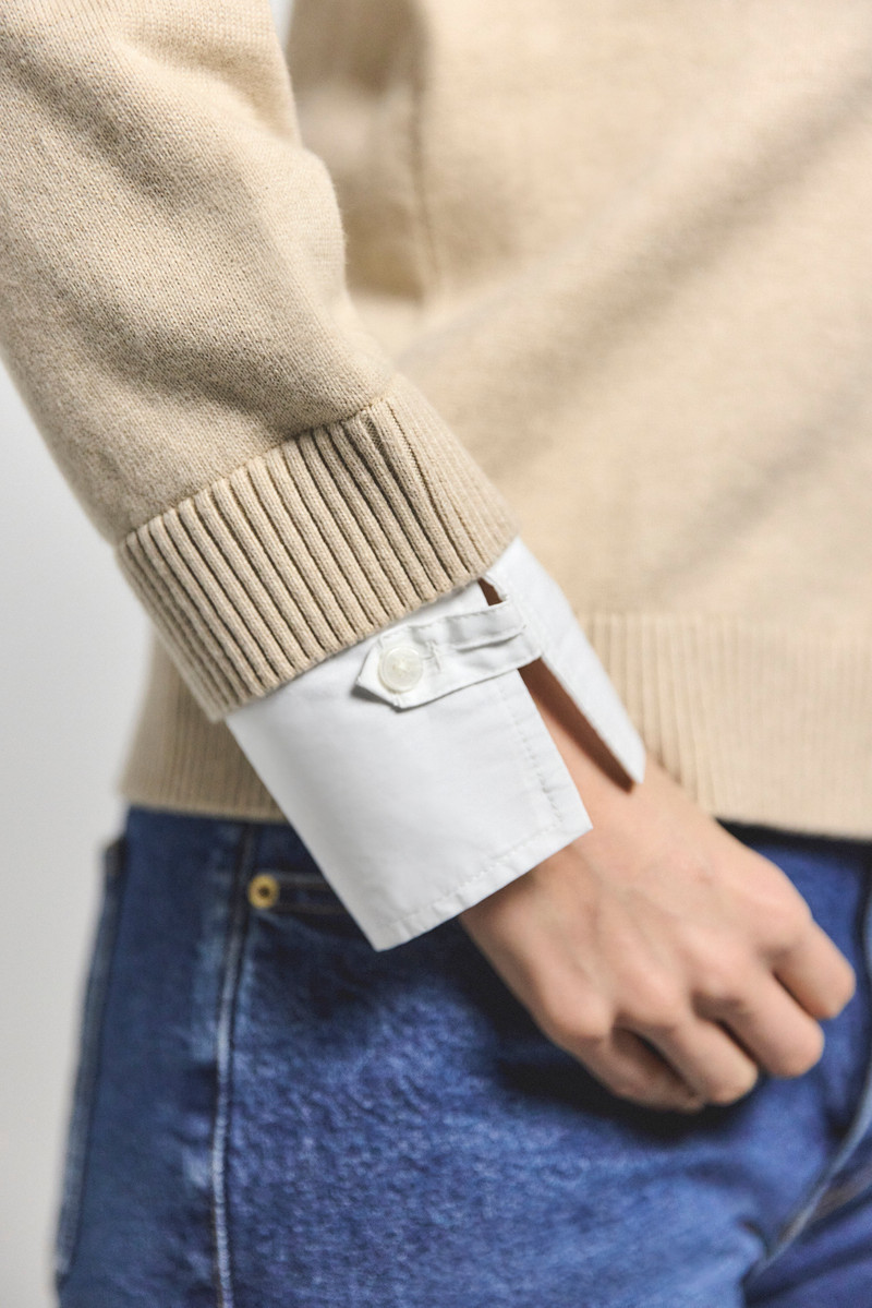 RIDA STRIPED MIXED MEDIA SWEATER 2