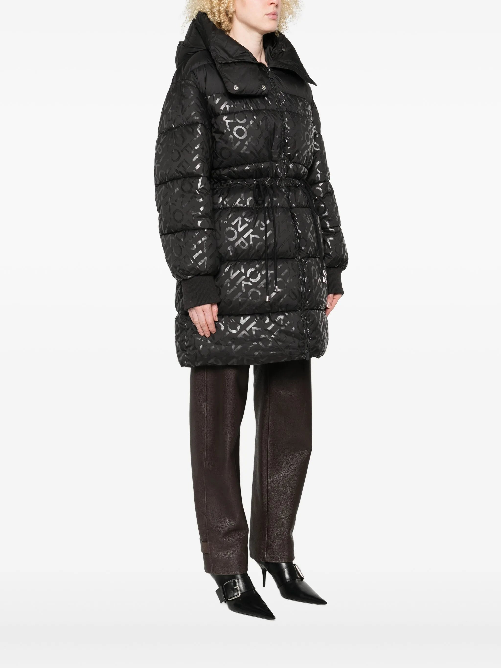 Pinko Logo-print Puffer Coat - 4