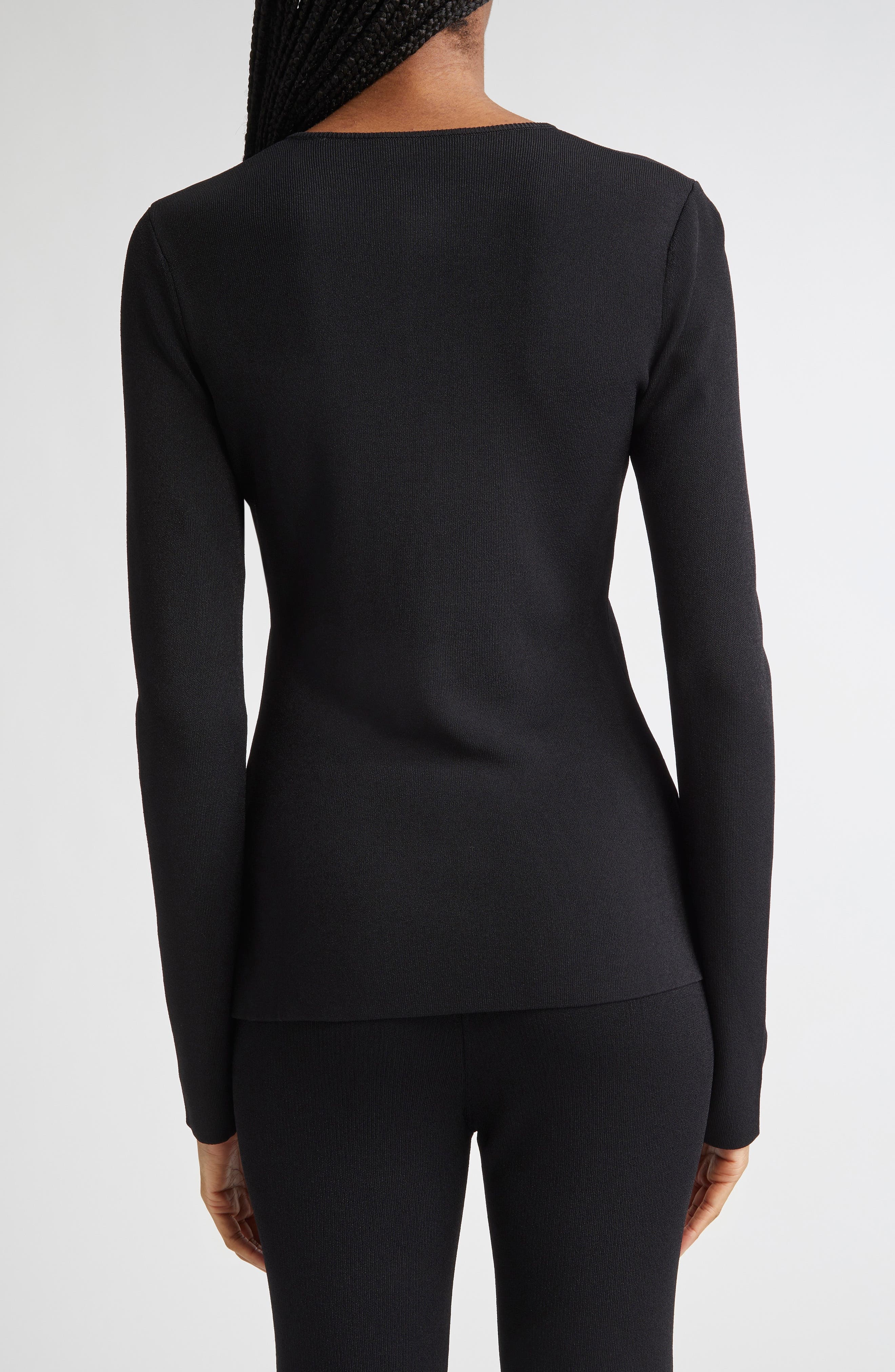 Altuzarra Lainey Cutaway Hem Cardigan in Black at Nordstrom - 3