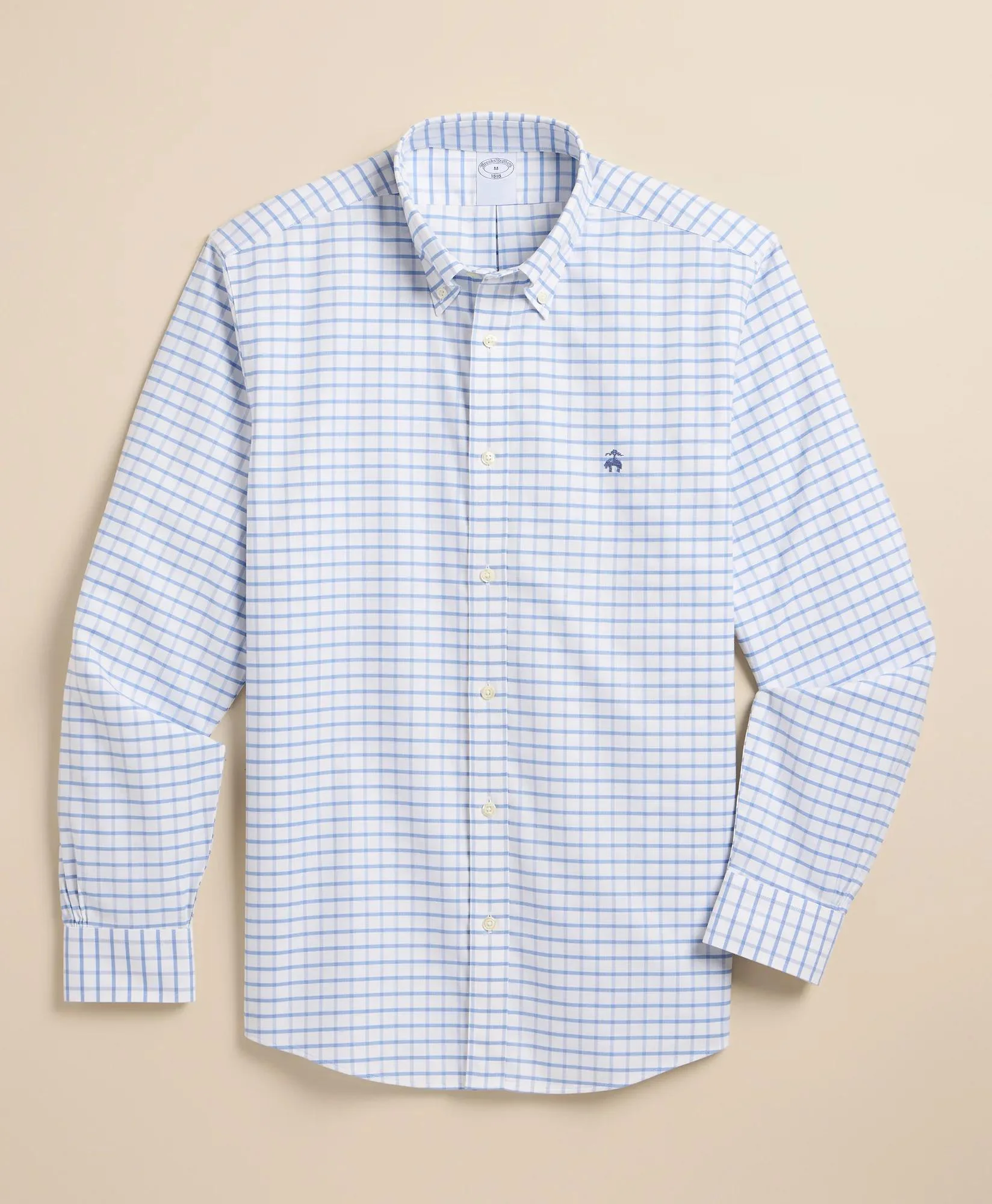 Stretch Cotton Non-Iron Oxford Polo Button Down Sport Shirt - 1