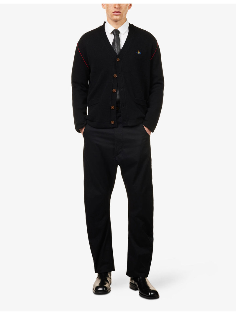 Vivienne Westwood Buckle-Back Curved-Leg Cotton-Blend Trousers outlook