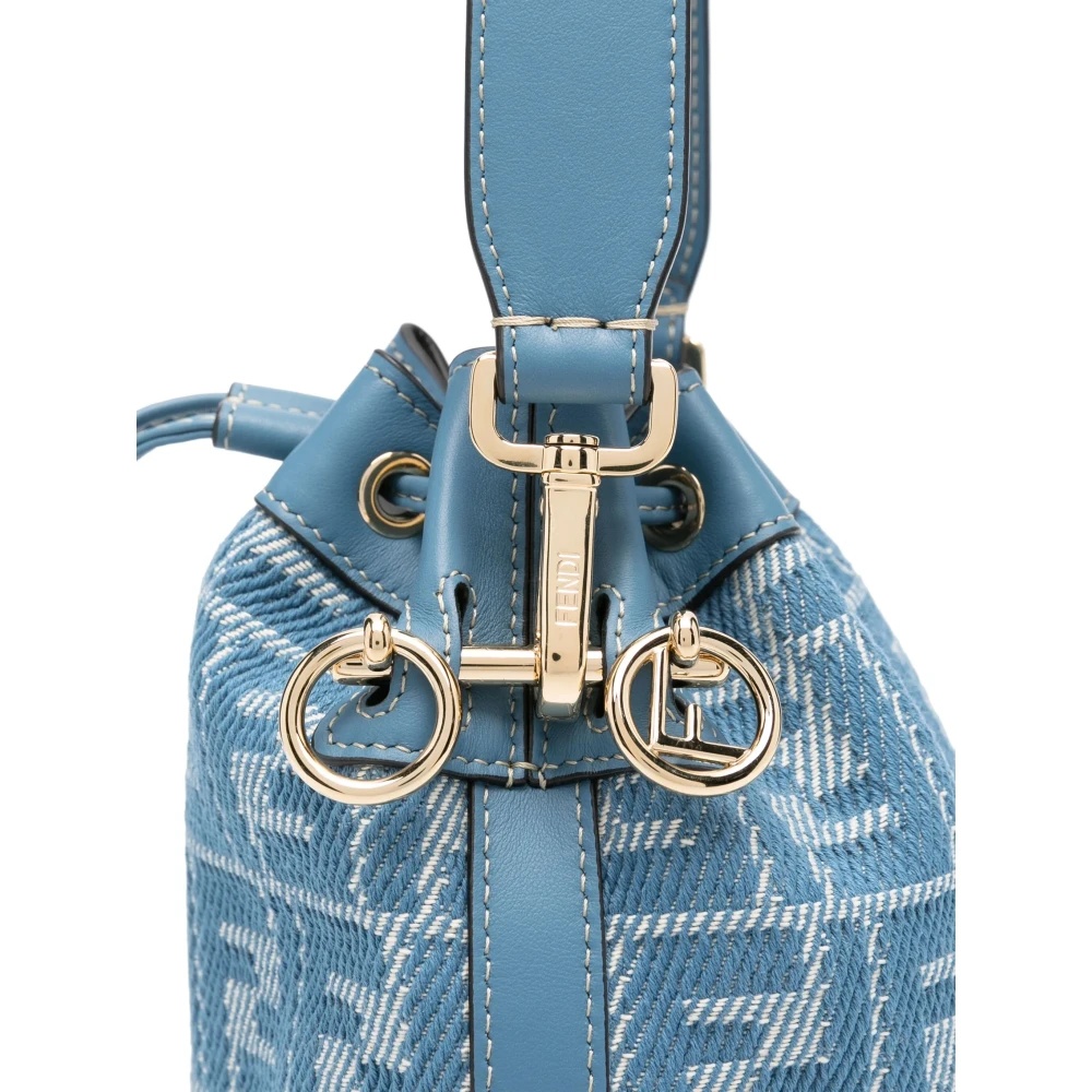 FENDI BLUE DENIM-EFFECT FF JACQUARD BAG | miinto | REVERSIBLE