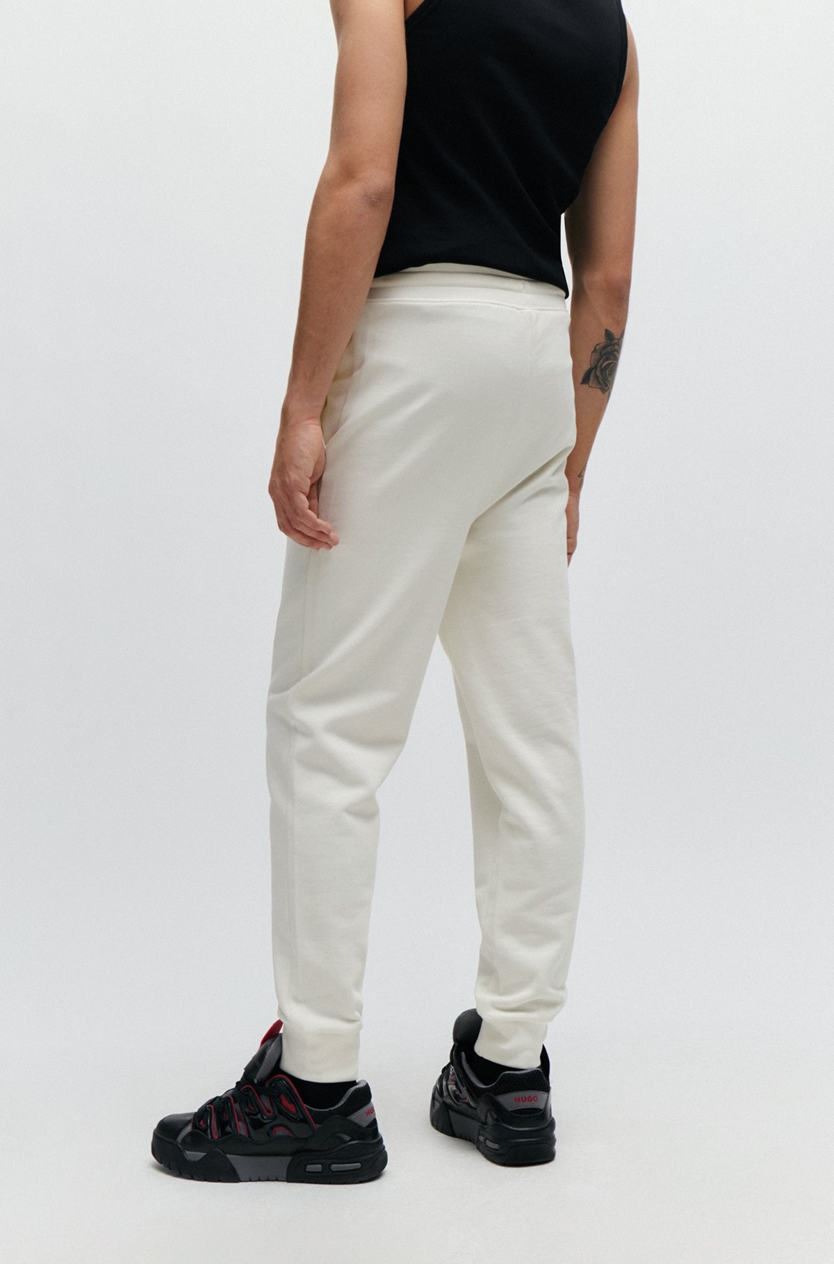 COTTON-TERRY TRACKSUIT BOTTOMS WITH LOGO PRINT - 5