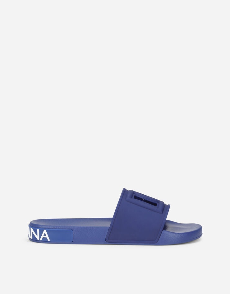 Rubber beachwear sliders with DG logo - 1