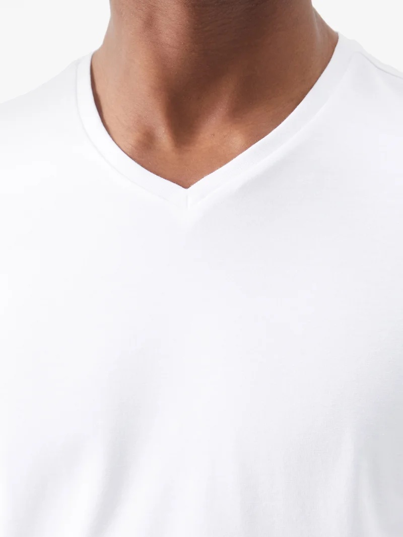 Pack of two Daily Comfort V-neck stretch-cotton T-shirts - 6