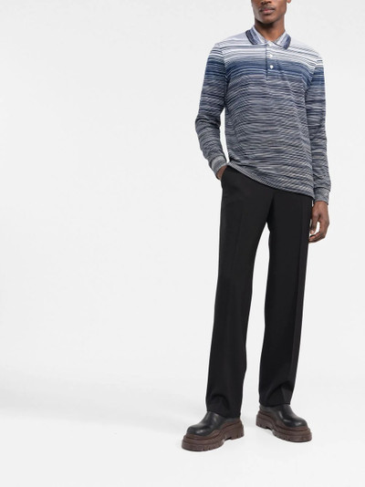 Missoni marl-knit long-sleeve polo shirt outlook