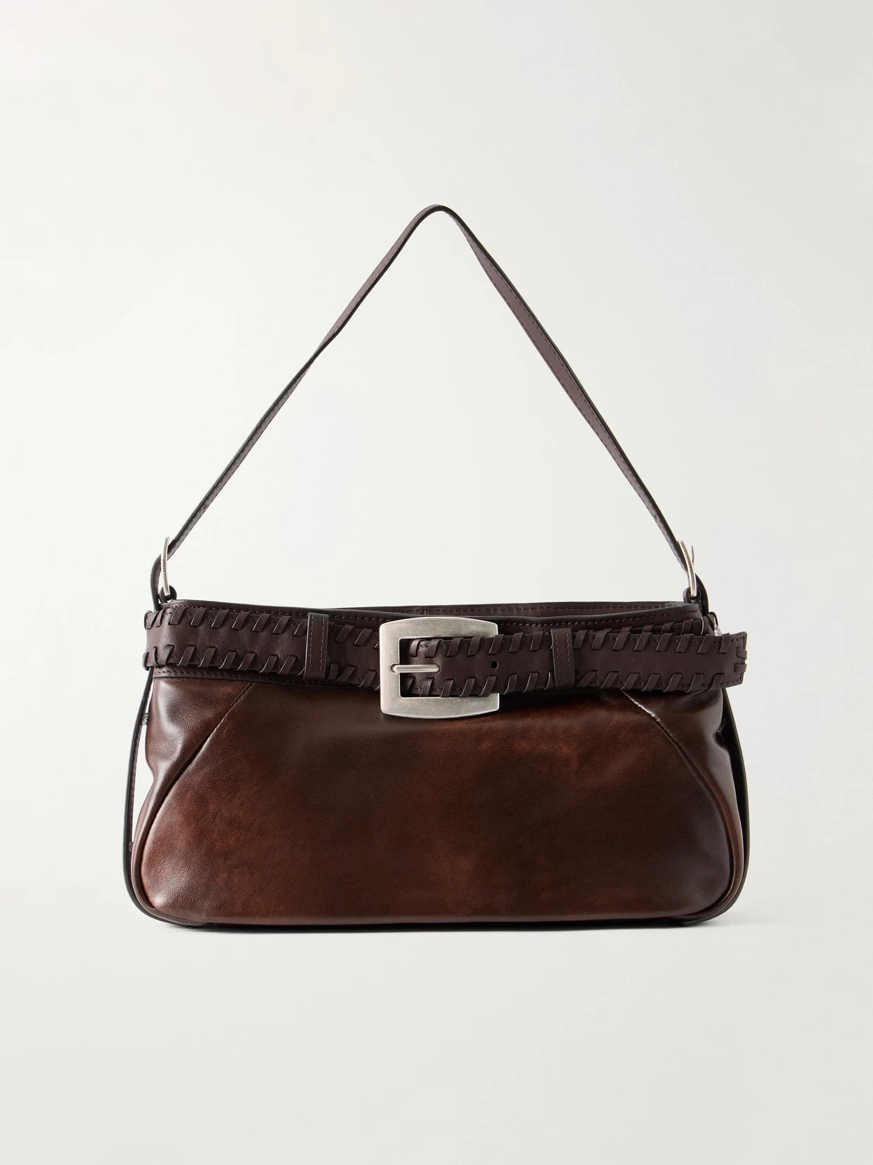Brooklyn Belted Leather Shoulder Bag - 1