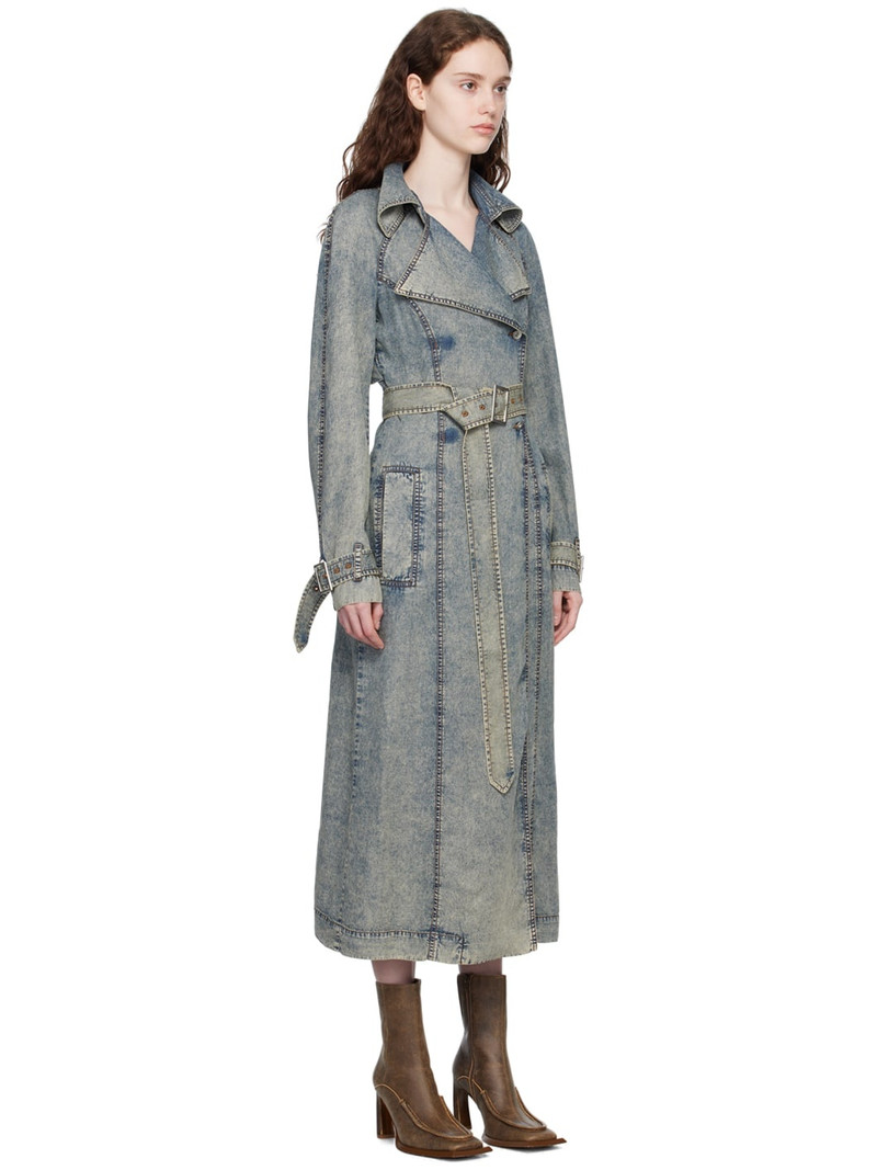 Blue Issa Trench Coat 2