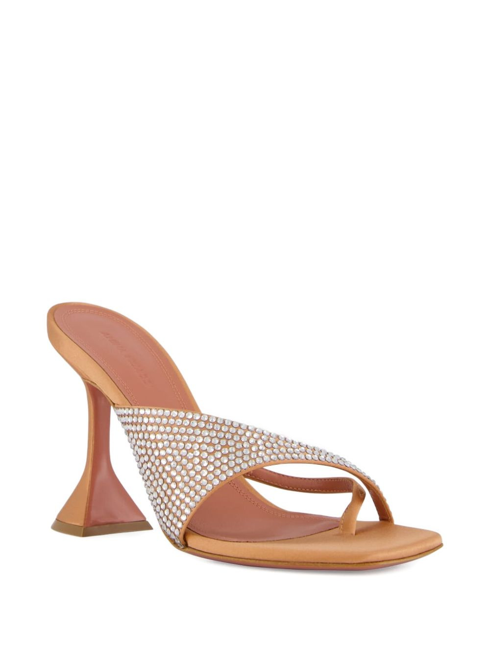 95mm crystal-embellished satin pumps - 2