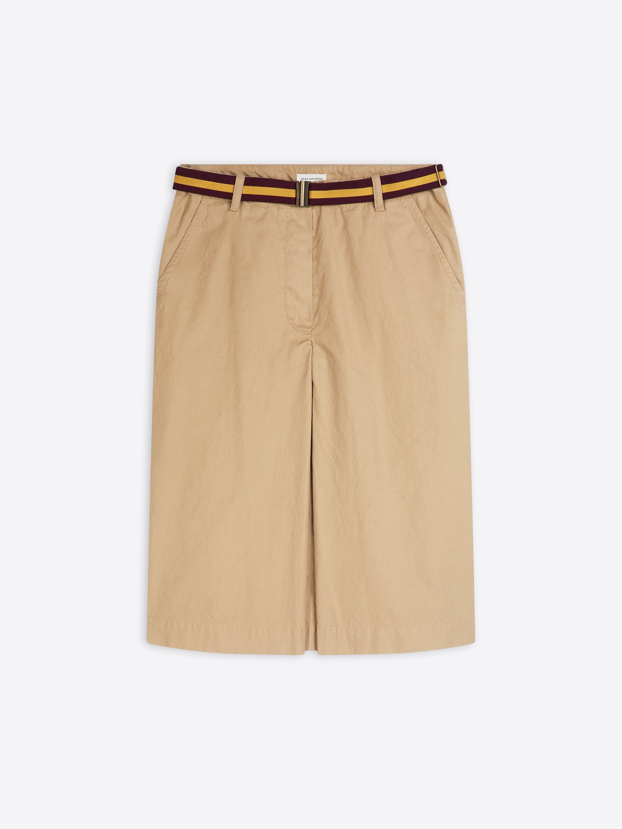 BELTED CHINO SKIRT - 1