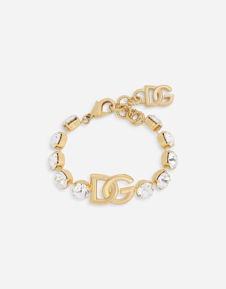 Bracelet with rhinestones and DG logo - 1