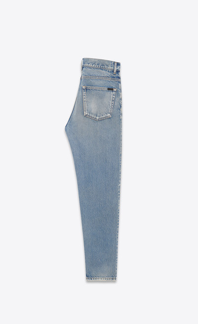 SAINT LAURENT cropped jeans in sunny sky blue denim outlook