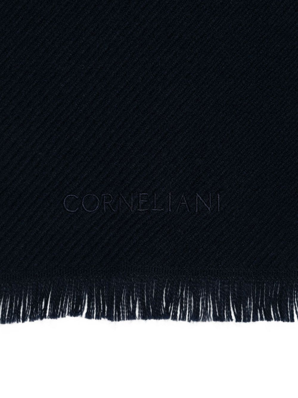 herringbone-pattern fringed scarf - 2
