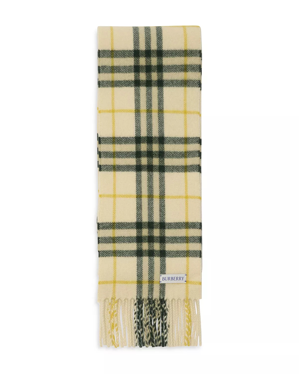 Narrow Check Cashmere Scarf - 1