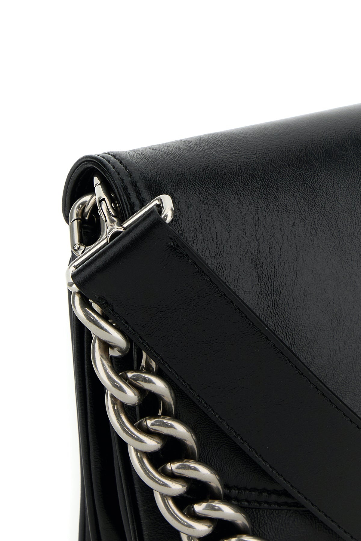 Black leather medium BB Soft shoulder bag - 4