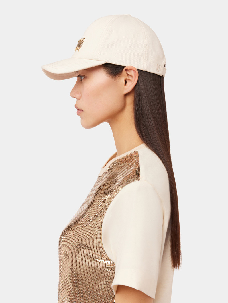 rabanne WHITE CAP WITH ICONIC MEDALS DETAIL outlook