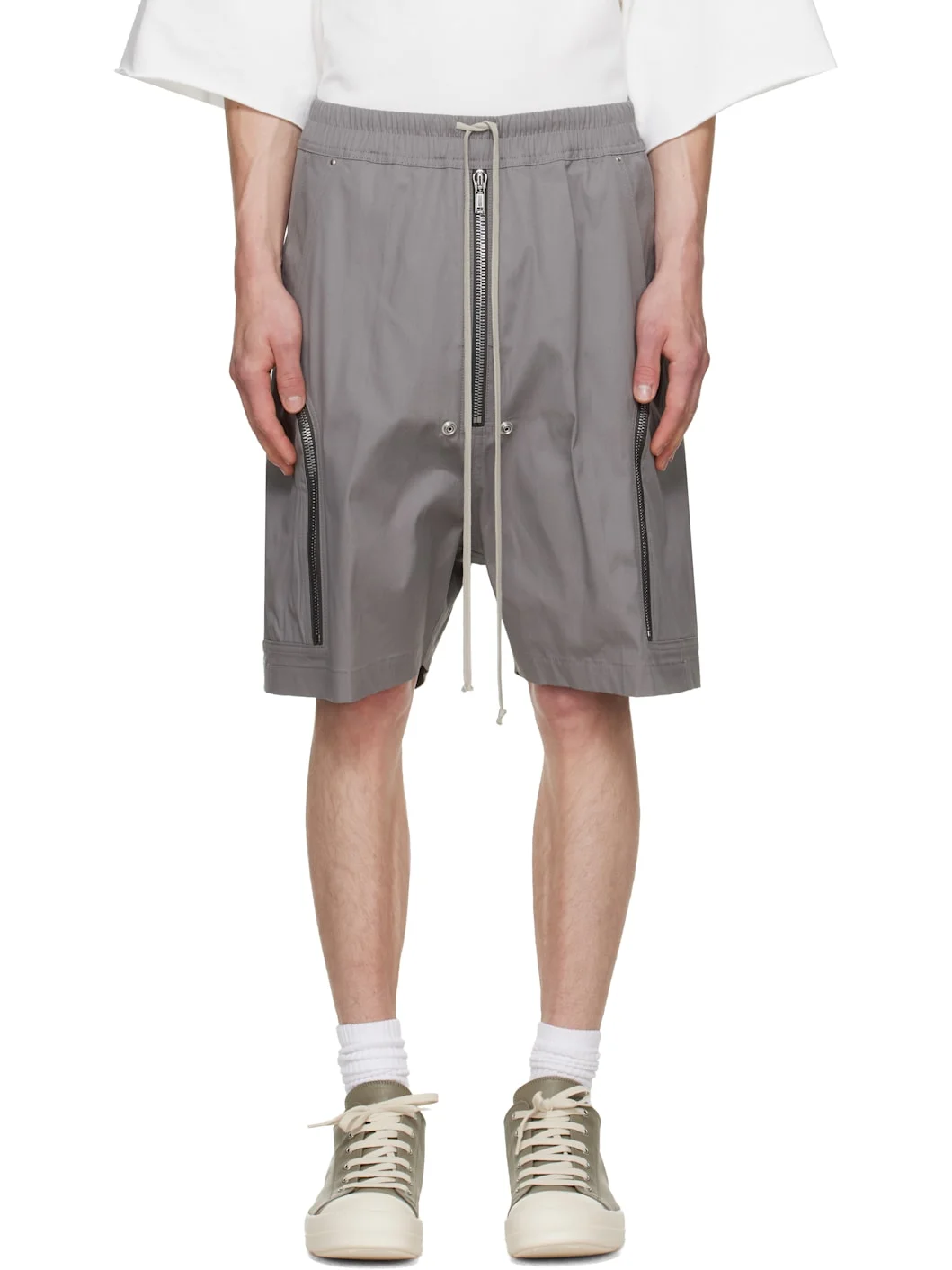 Gray Tower Heizer Cargo Shorts - 1