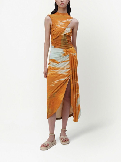 SIMKHAI Gwena marble high-waisted skirt outlook
