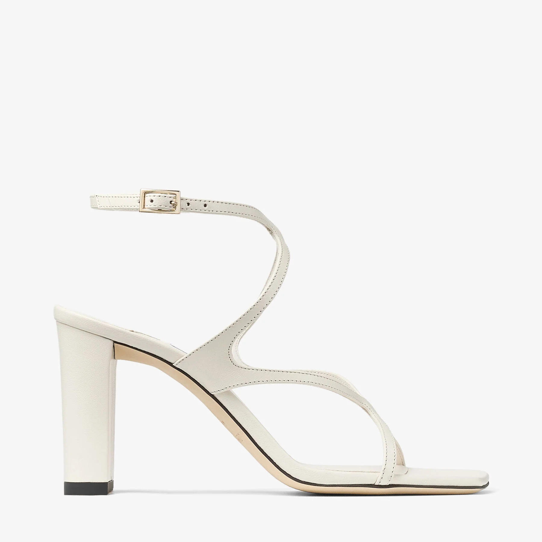 Azie 85 Latte Nappa Leather Sandals - 1