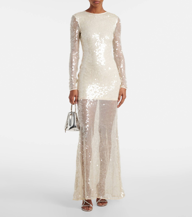 David Koma Sequined open-back gown outlook