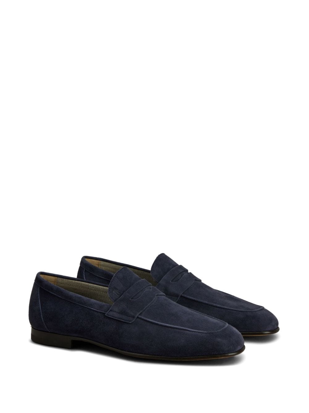 flat rubber sole suede loafers - 2