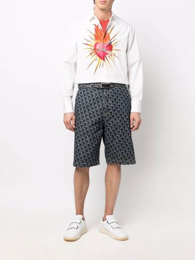 Lanvin heart-print cotton shirt outlook