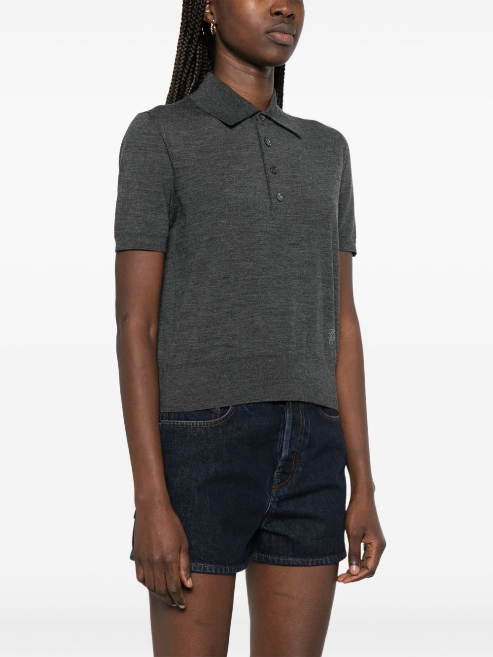 wool polo top - 3