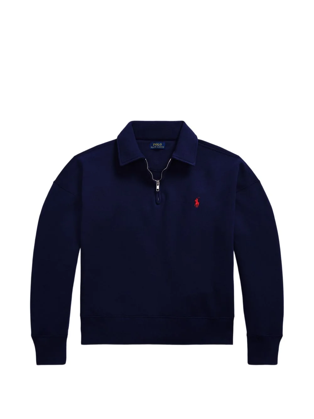 quarter-zip logo-embroidered sweatshirt - 1