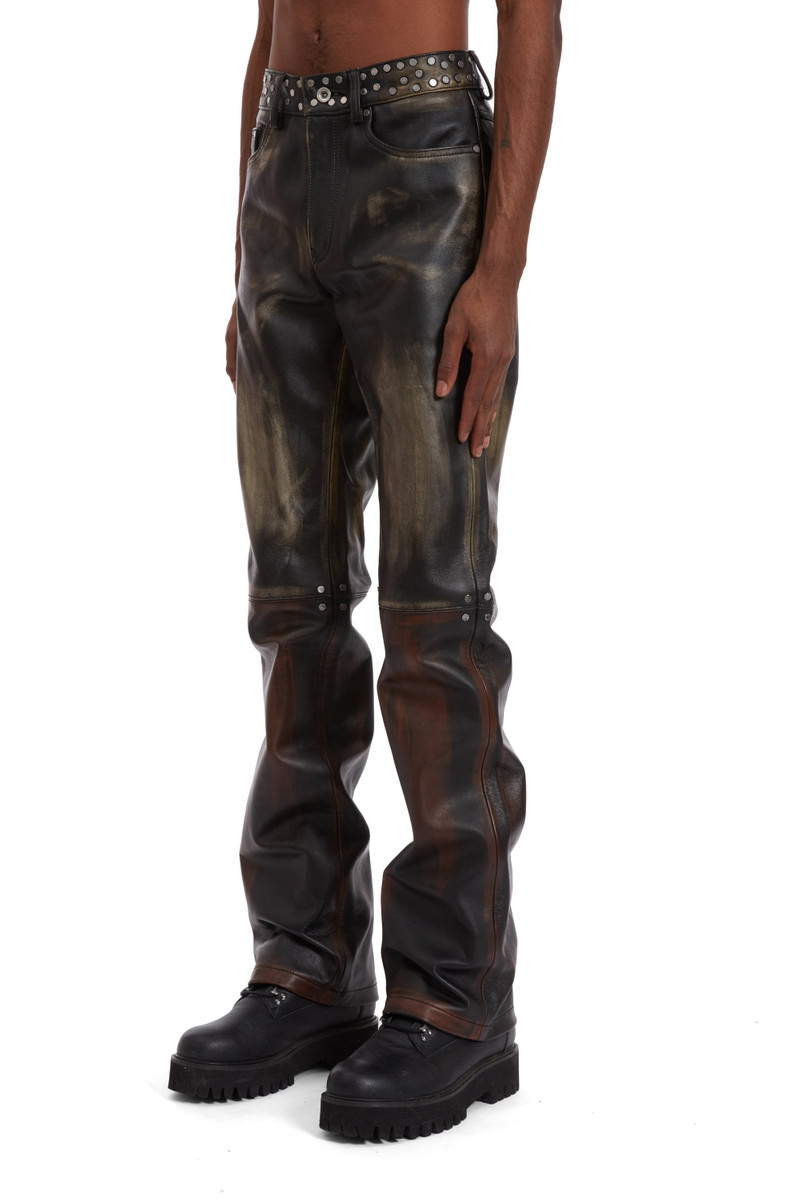 OMBRE STUDDED LEATHER PANT 4