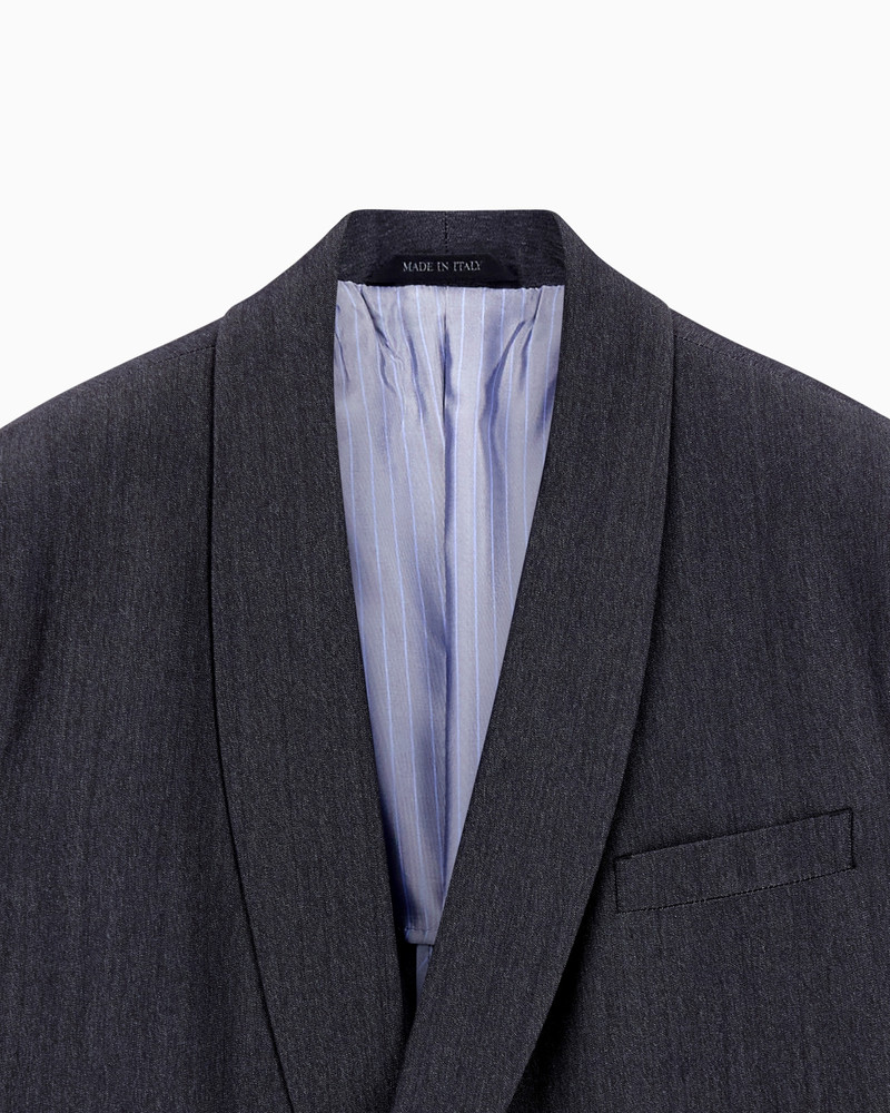 GIORGIO ARMANI SINGLE-BREASTED JACKET IN DENIM-EFFECT VIRGIN WOOL, ABACA AND SILK outlook