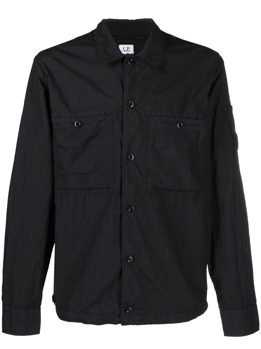 Lens-detail lightweight shirt jacket - 1