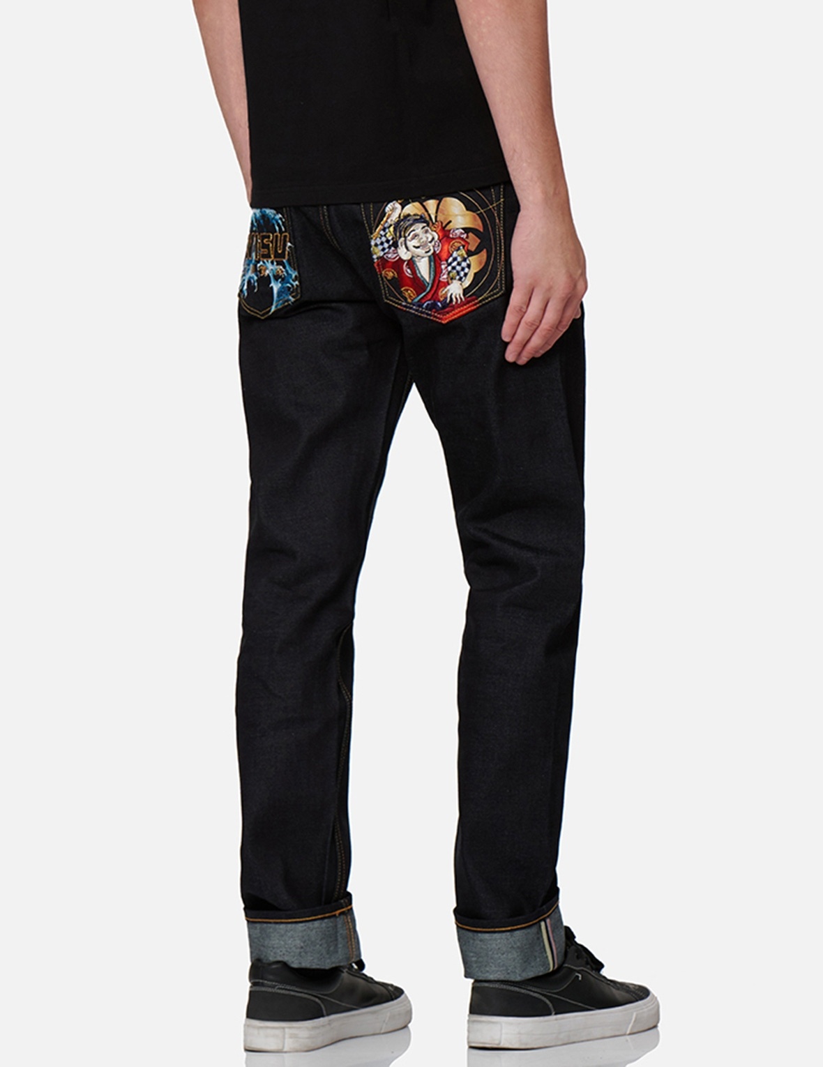 FISHERMAN GODHEAD EMBROIDERY SLIM-FIT JEANS #2010 - 7