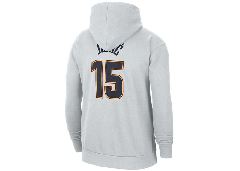 Nike Nike NBA Denver Nuggets Nikola Jokic City Edition Fleece Pullover Loose Fit Hoodie Platinum outlook