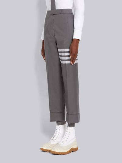 Thom Browne Medium Grey Cotton Twill Engineered 4-Bar Classic Backstrap Trouser outlook