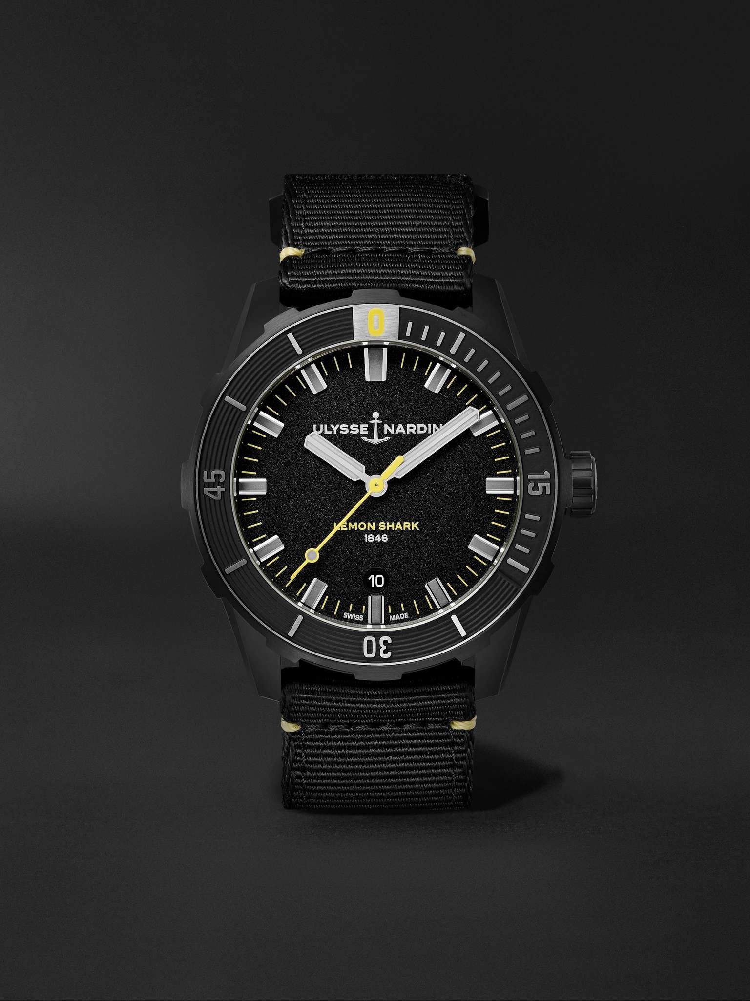 Diver Limited Edition Automatic 42mm Blackened Stainless Steel and Webbing Watch, Ref. No. 8163-175L - 1