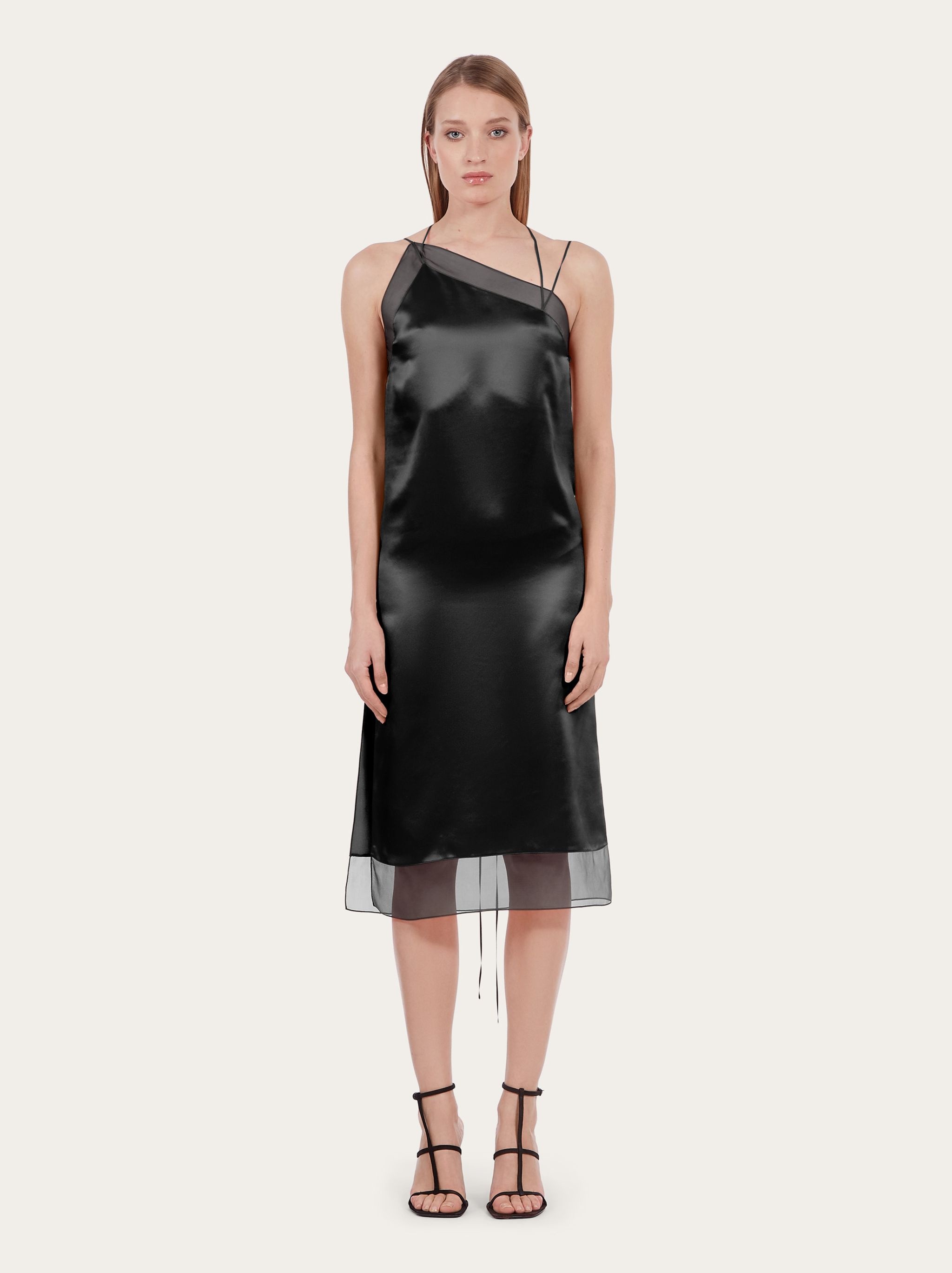 Asymmetric slip dress - 2