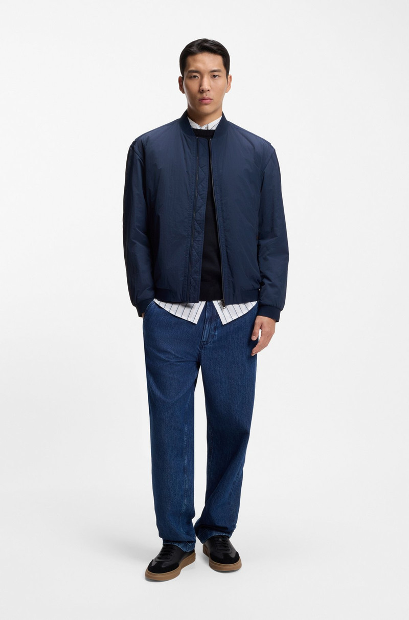 BOSS WATER-REPELLENT BOMBER JACKET IN COTTON-TOUCH FABRIC outlook