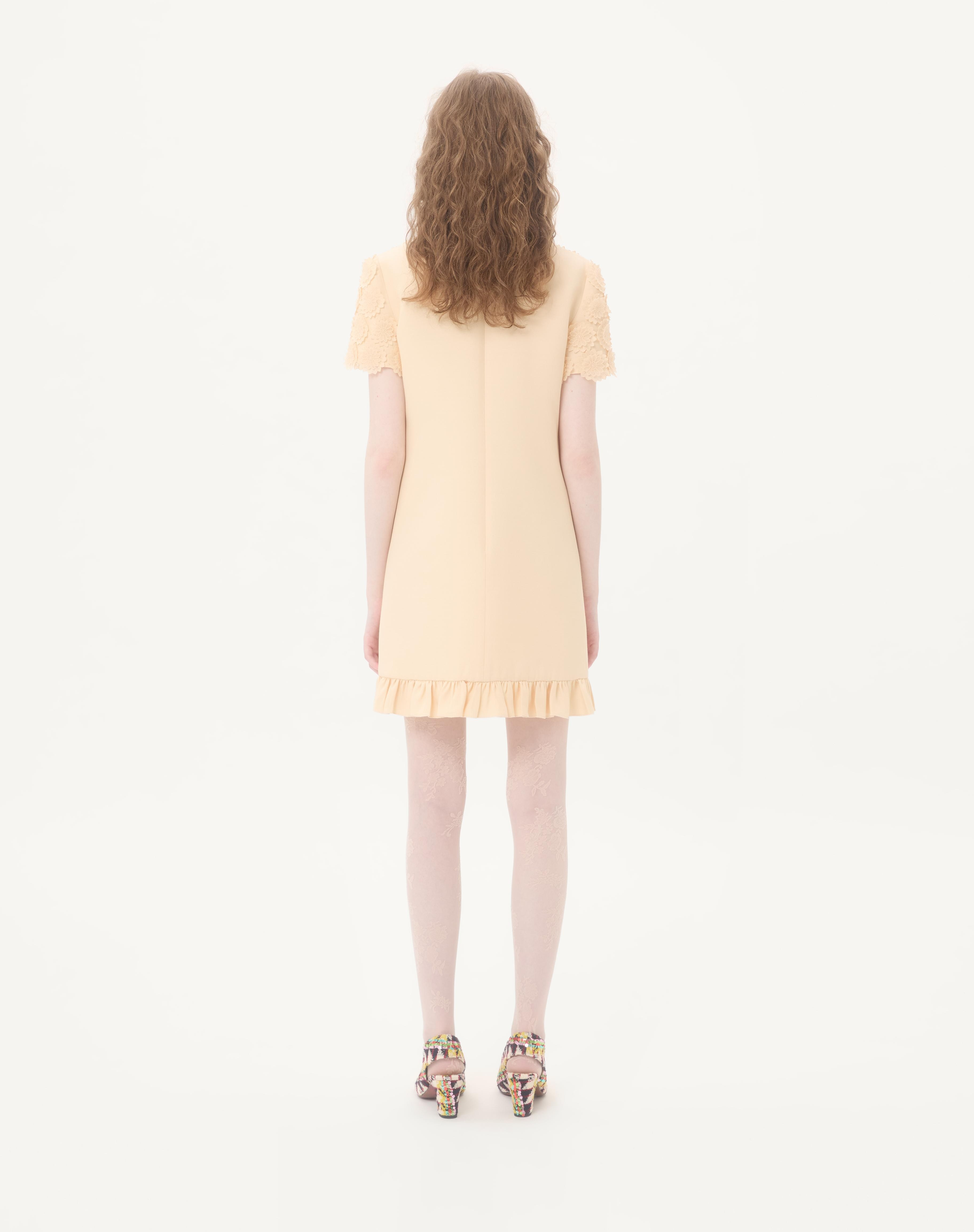 EMBROIDERED CREPE COUTURE SHORT DRESS - 7