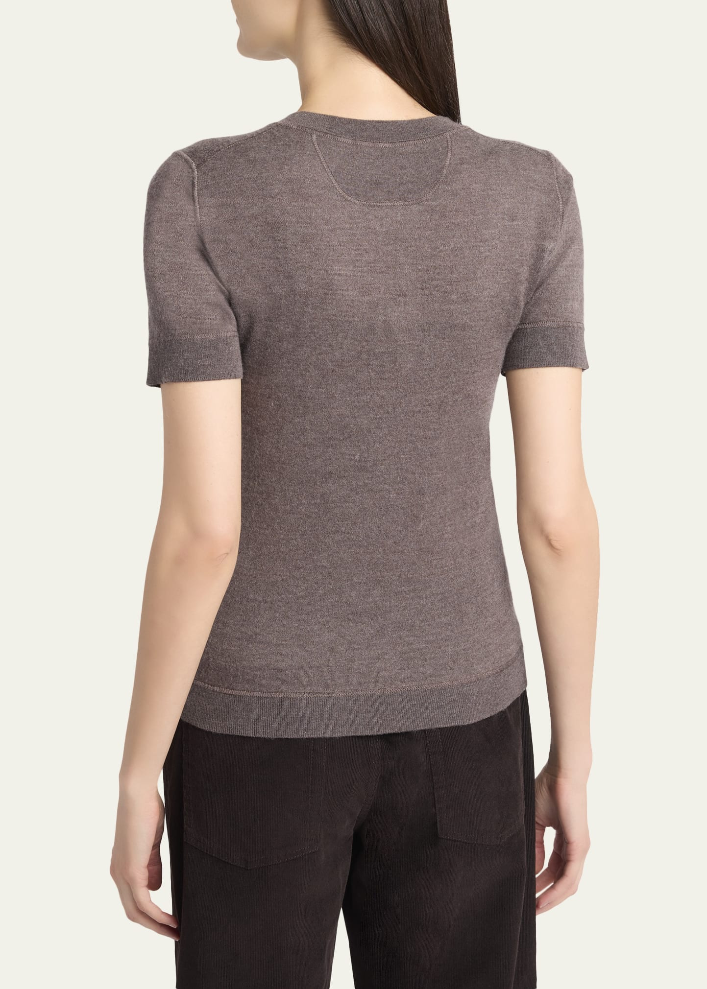 Linnea Short-Sleeve Cashmere Top - 3
