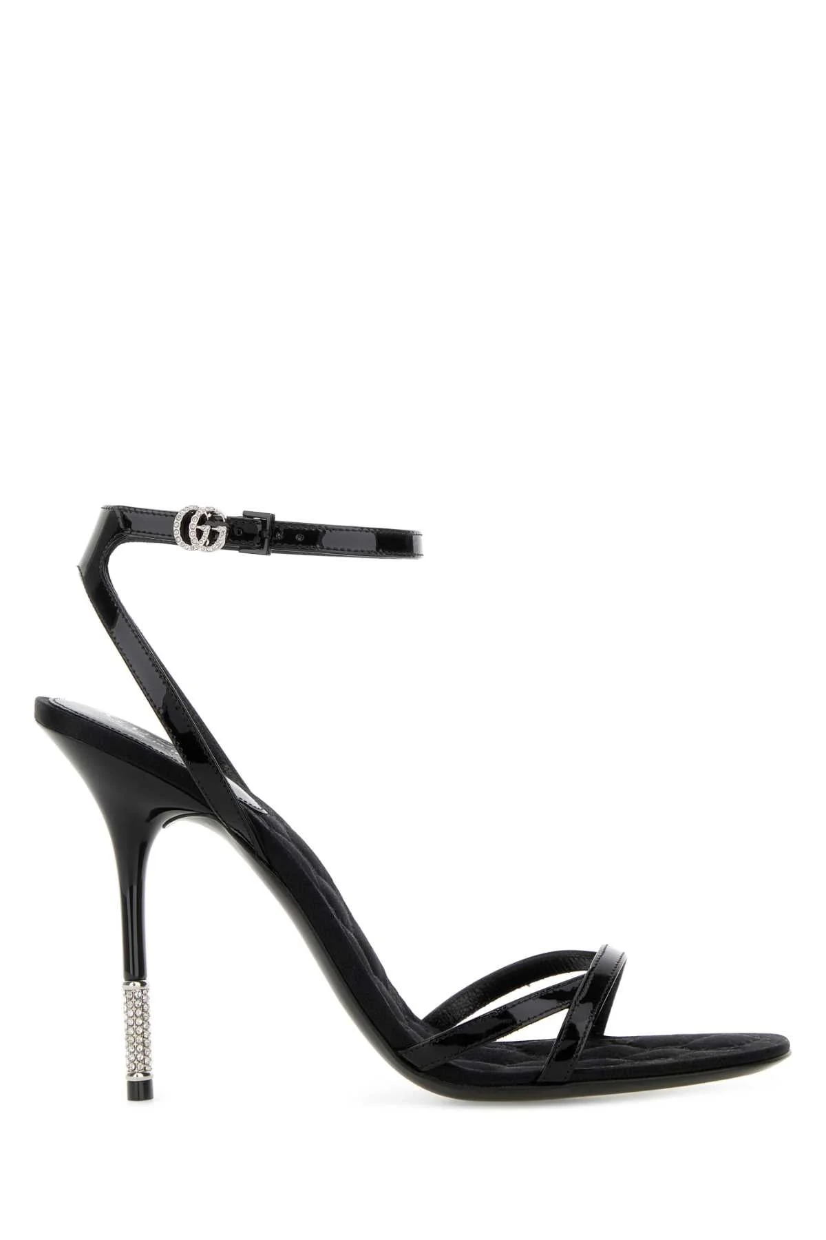 Black Leather Sandals Blackblackblack Sandali - 1