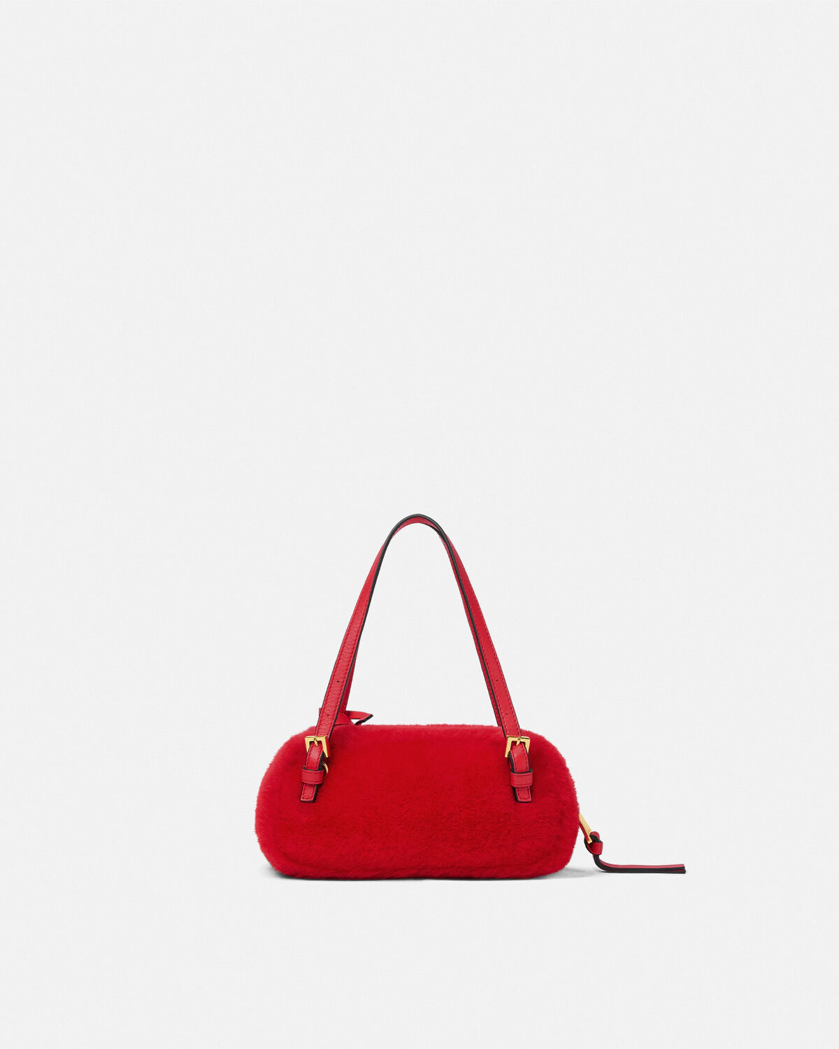 Versace Tag Shearling Bowling Mini Bag - 6
